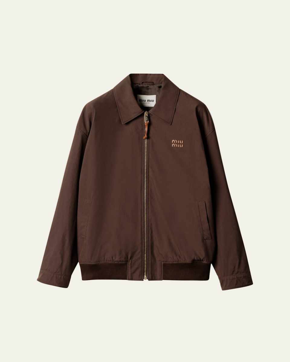Panama Leather-Trim Jacket